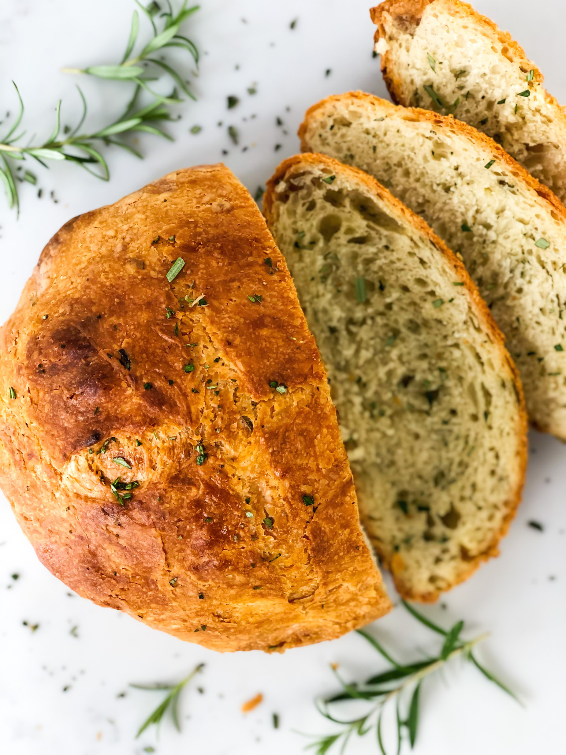 Instant Pot Olive Oil Rosemary No Knead Bread - Cooking Carnival