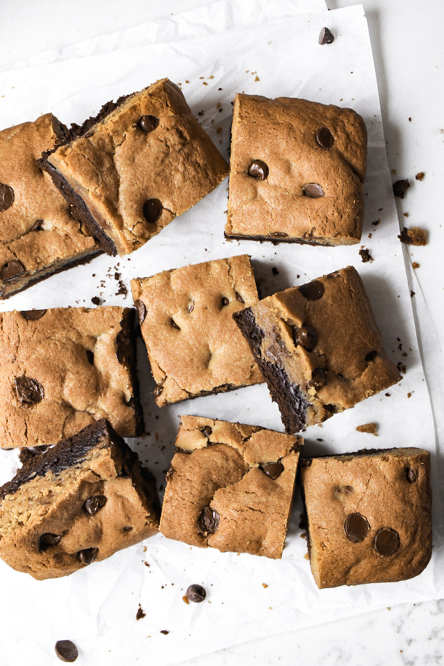 Chocolate Chip Cookie Brownie Bars (Brookies) - Fetty's Food Blog