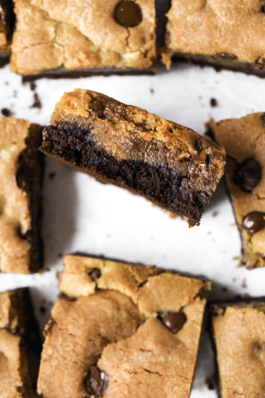 Chocolate Chip Cookie Brownie Bars (Brookies) - Fetty's Food Blog