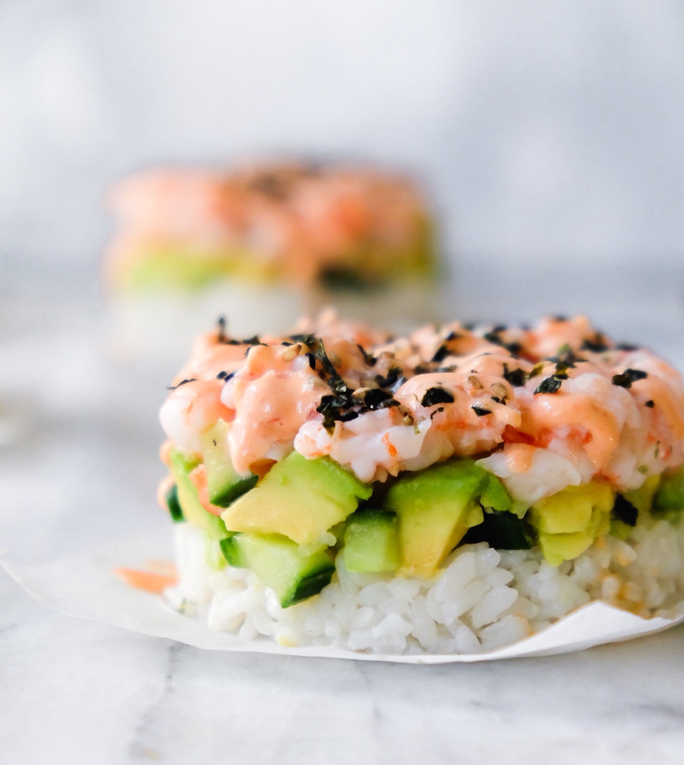 cute mini comfortable food shrimp sushi