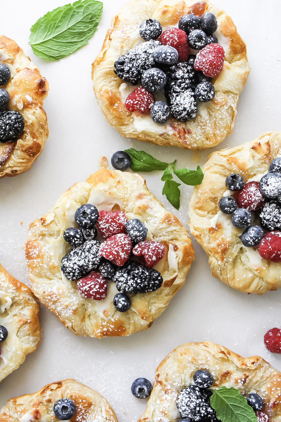 Triple Berry Cream Cheese Puff Pastry Tarts - Fetty's Food Blog