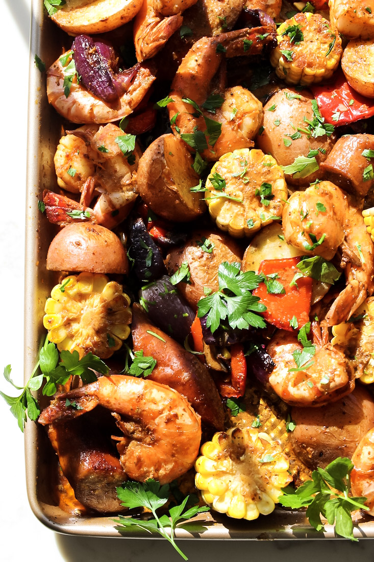 Sheet Pan Shrimp Boil - Fetty's Food Blog