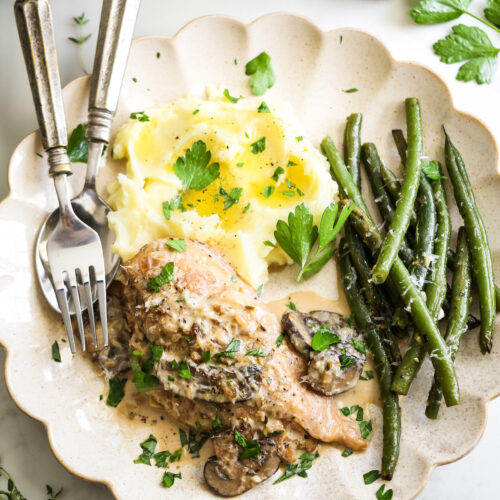 Creamy Mushroom Chicken & Garlic Parmesan Green Beans - Crock-Pot MulitMeal MultiCooker Creamy Mushroom Chicken & Garlic Parmesan Green Beans - Crock-Pot MulitMeal MultiCooker