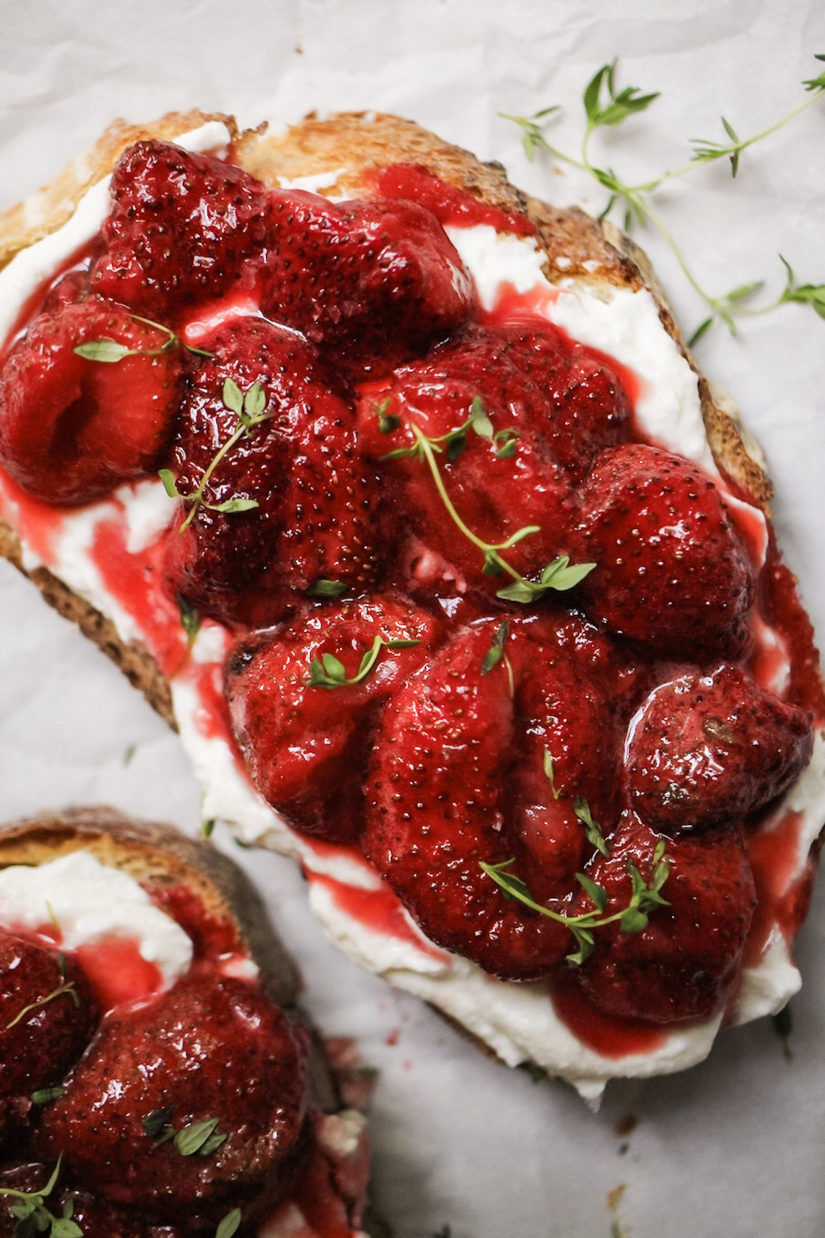 Roasted Strawberry Whipped Ricotta Toast (Recipe & VIDEO) - Fetty's Food Blog