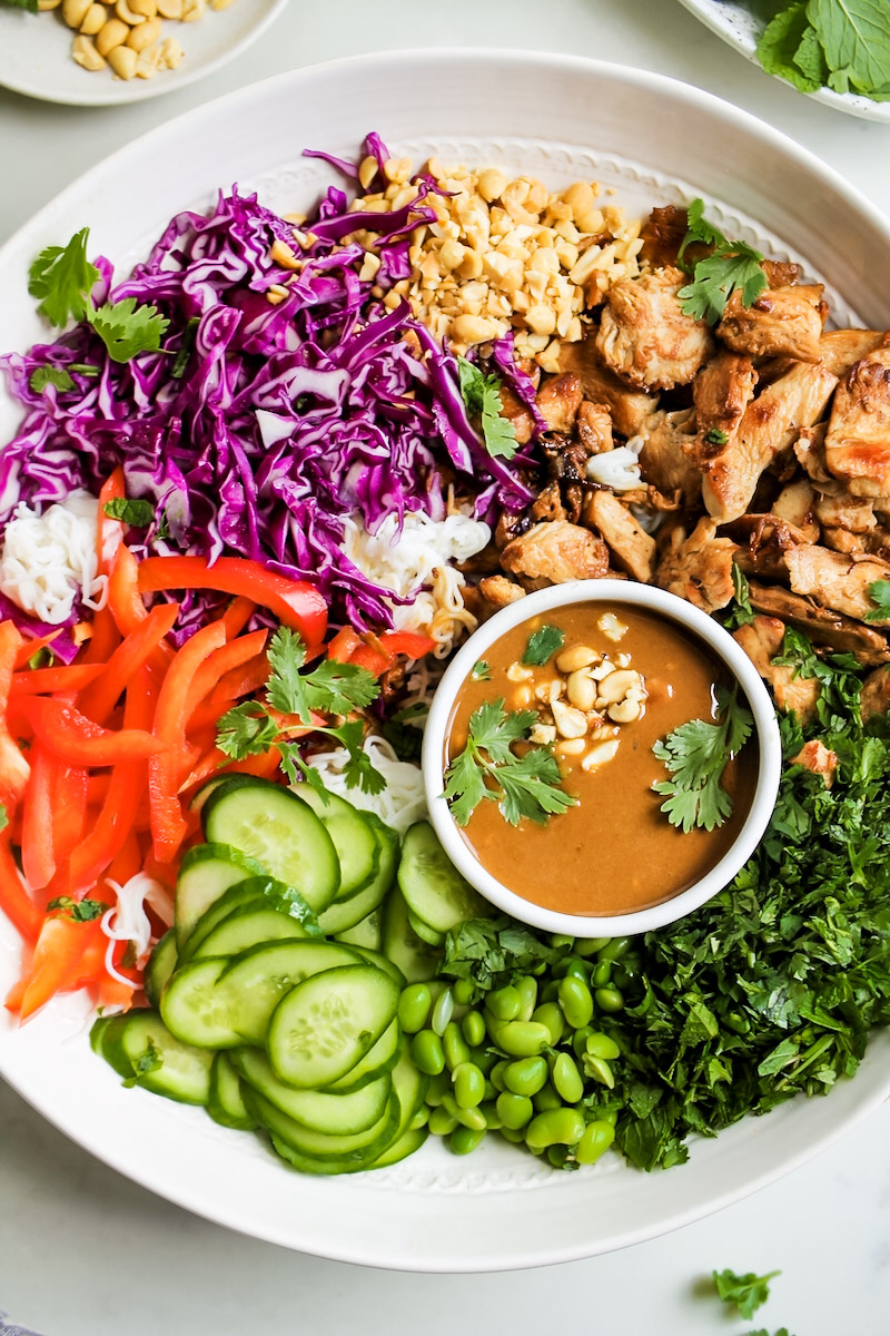 Hoisin Chicken Noodle Salad With Peanut Dressing